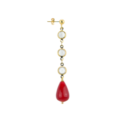transparent-red-mono-earring