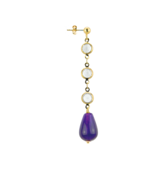 transparent-purple-mono-earring