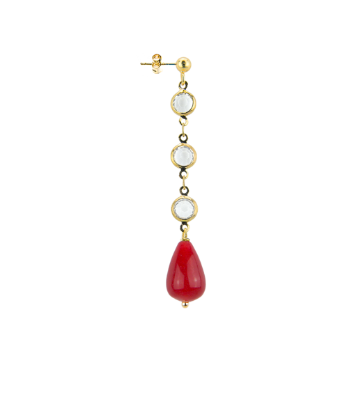 transparent-red-mono-earring