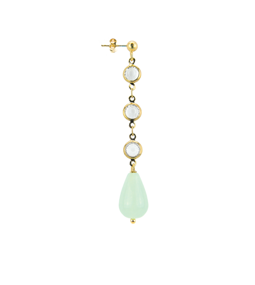 transparent-aqua-green-mono-earring