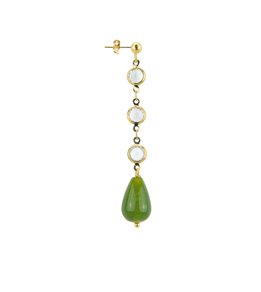 transparent-oliv-green-mono-earring